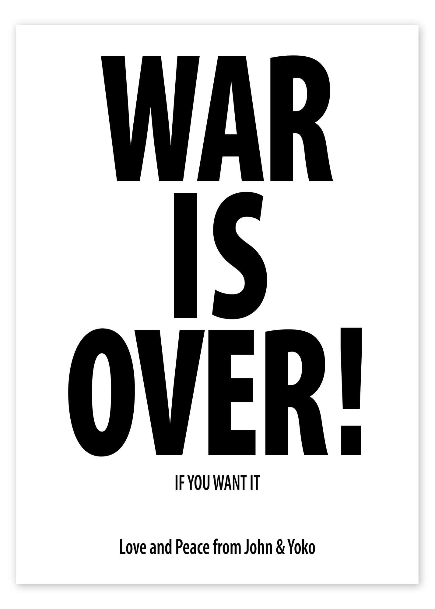 poster reading War is over if you want it